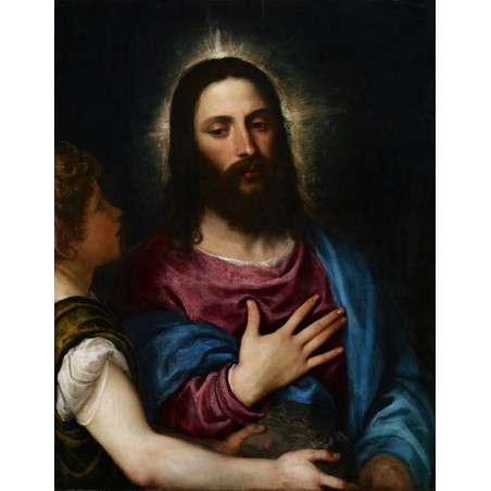  Obraz na płótnie 50x60cm Titian Kuszenie Chrystusa