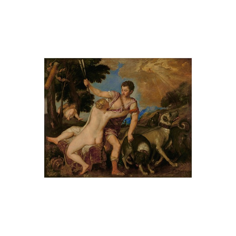  Obraz na płótnie 50x40cm Titian Wenus i Adonis