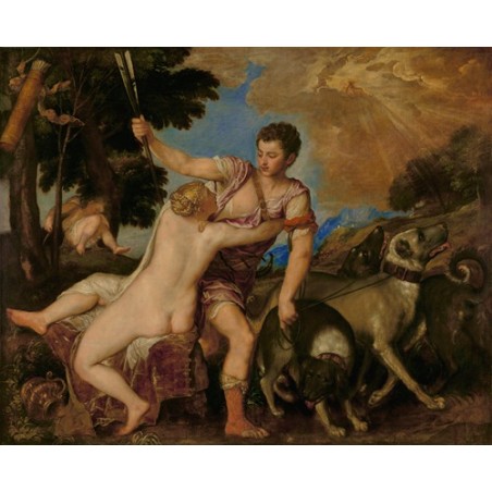  Obraz na płótnie 50x40cm Titian Wenus i Adonis