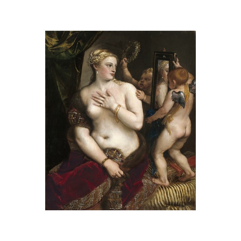  Obraz na płótnie 50x60cm Titian Wenus z lustrem