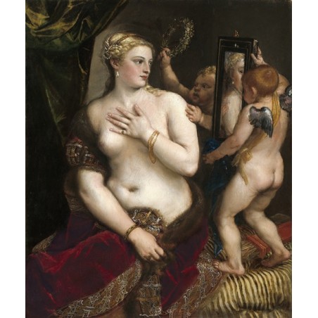  Obraz na płótnie 50x60cm Titian Wenus z lustrem