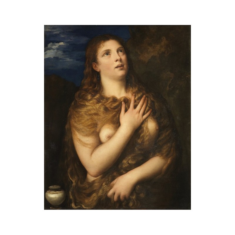  Obraz na płótnie 50x60cm Titian Pokutująca Maria Magdalena