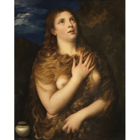  Obraz na płótnie 50x60cm Titian Pokutująca Maria Magdalena