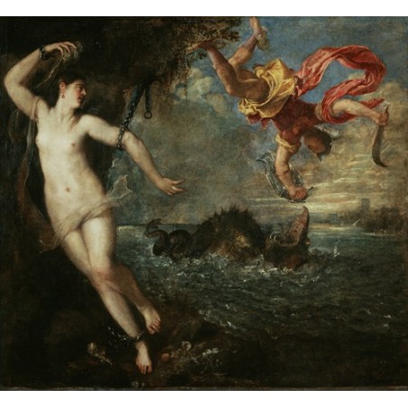  Obraz na płótnie 50x50cm Titian Perseusz i Andromeda