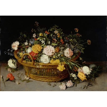  Obraz na płótnie 50x35cm Jan Brueghel the Younger Kosz z kwiatami