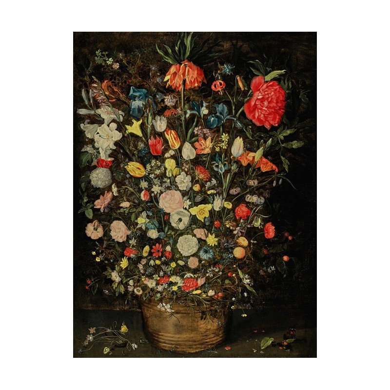  Obraz na płótnie 50x70cm Jan Brueghel the Younger Duży bukiet kwiatów w wiadrze