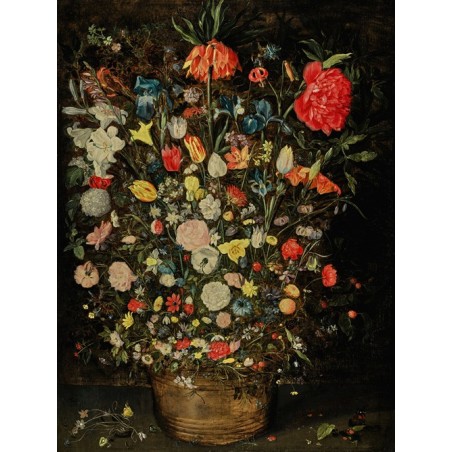  Obraz na płótnie 50x70cm Jan Brueghel the Younger Duży bukiet kwiatów w wiadrze