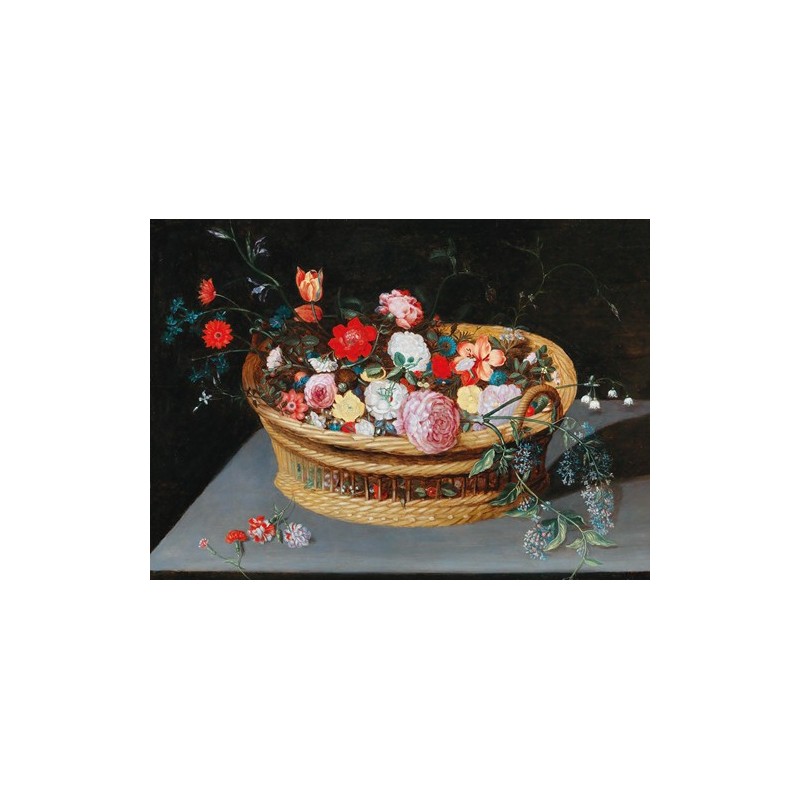  Obraz na płótnie 50x35cm Jan Brueghel the Younger Kosz z wiosennymi kwiatami