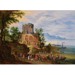  Obraz na płótnie 50x35cm Jan Brueghel the Younger Krajobraz z ruinami