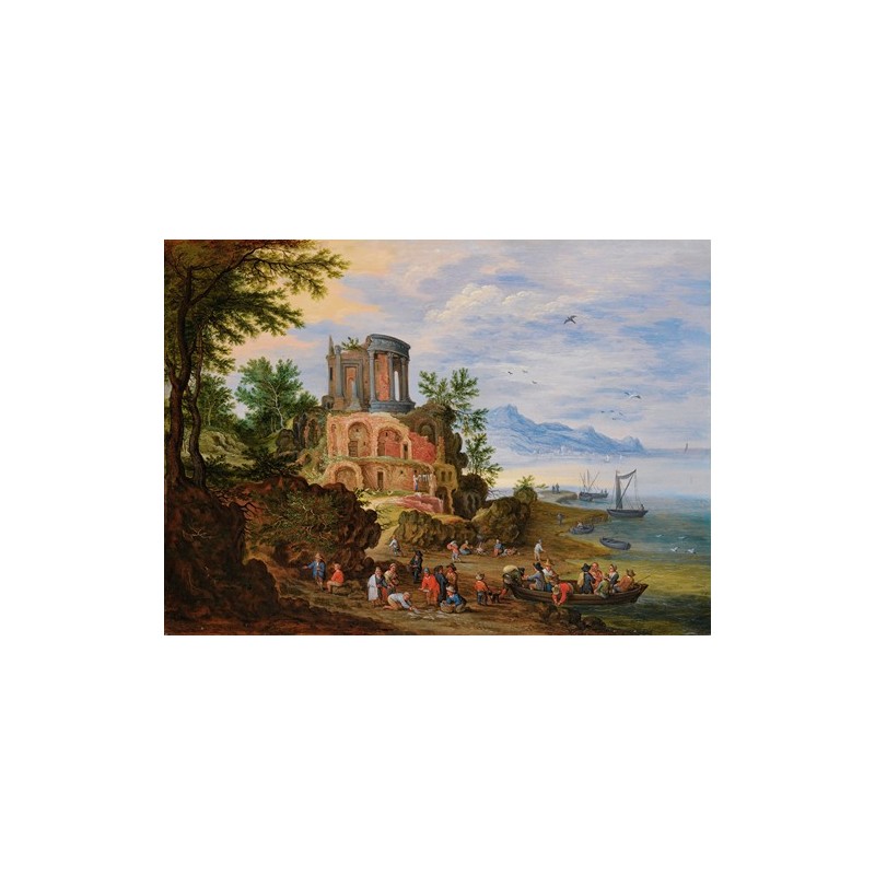  Obraz na płótnie 50x35cm Jan Brueghel the Younger Krajobraz z ruinami