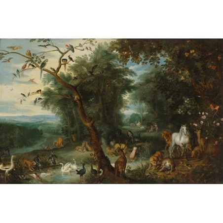  Obraz na płótnie 50x30cm Jan Brueghel the Younger Raj