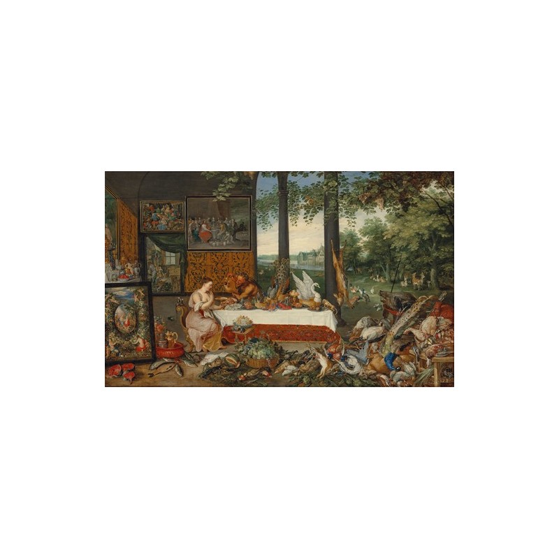  Obraz na płótnie 50x30cm Jan Brueghel the Younger Pięć zmysłów Smak