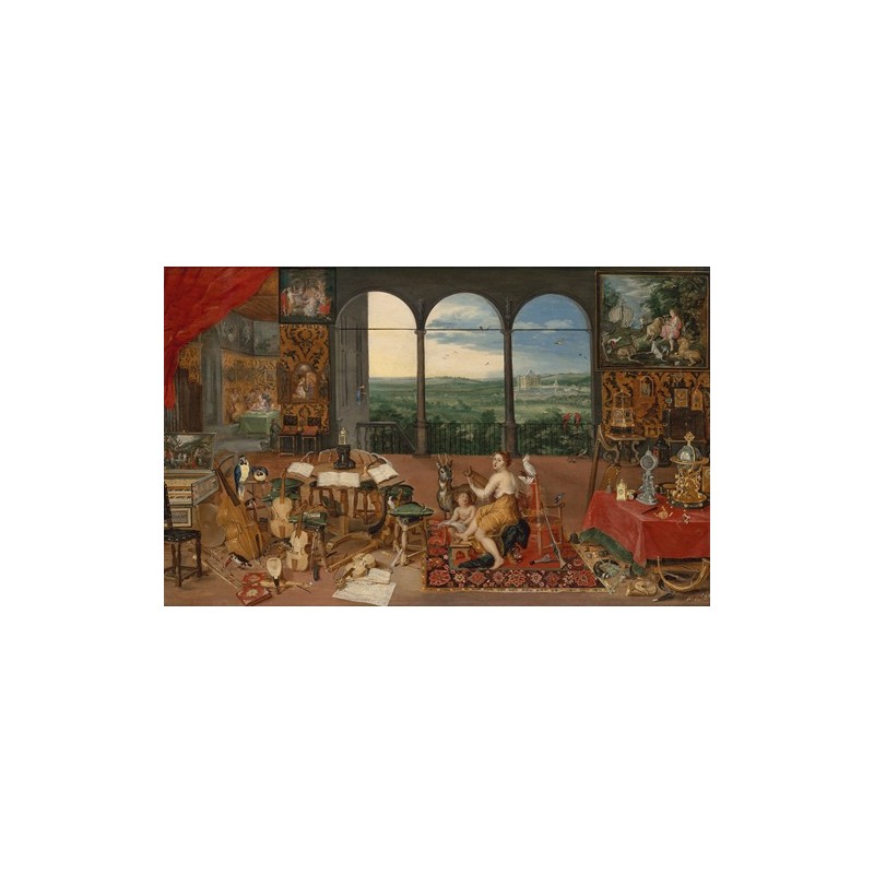  Obraz na płótnie 50x30cm Jan Brueghel the Younger Pięć zmysłów Słuch