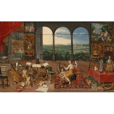  Obraz na płótnie 50x30cm Jan Brueghel the Younger Pięć zmysłów Słuch