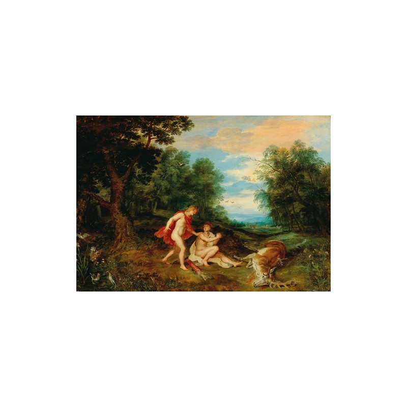  Obraz na płótnie 50x35cm Jan Brueghel the Younger Apollo pocieszający Cyparissa