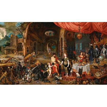  Obraz na płótnie 50x30cm Jan Brueghel the Younger Wenus w kuźni Wulkana