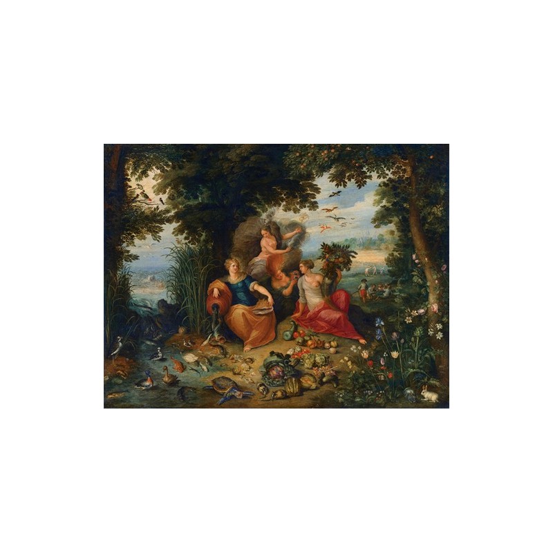  Obraz na płótnie 50x40cm Jan Brueghel the Younger Alegoria czterech żywiołów