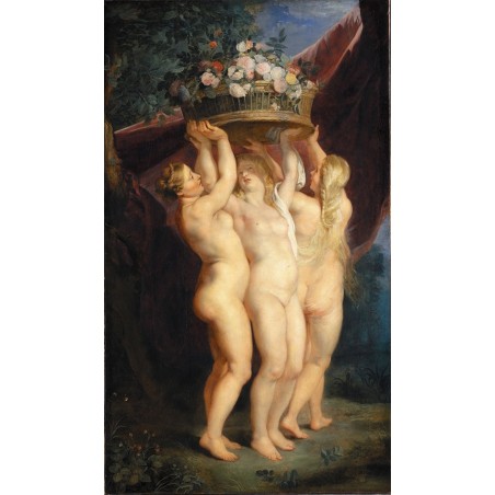 Obraz na płótnie 50x80cm Jan Brueghel the Younger Trzy Gracje