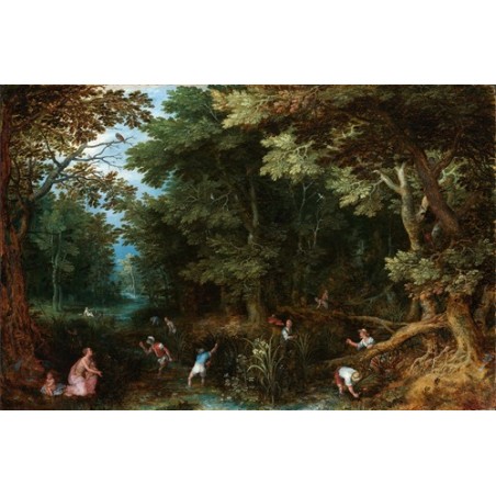 Obraz na płótnie 50x30cm Jan Brueghel the Younger Latona i chłopi licyjscy