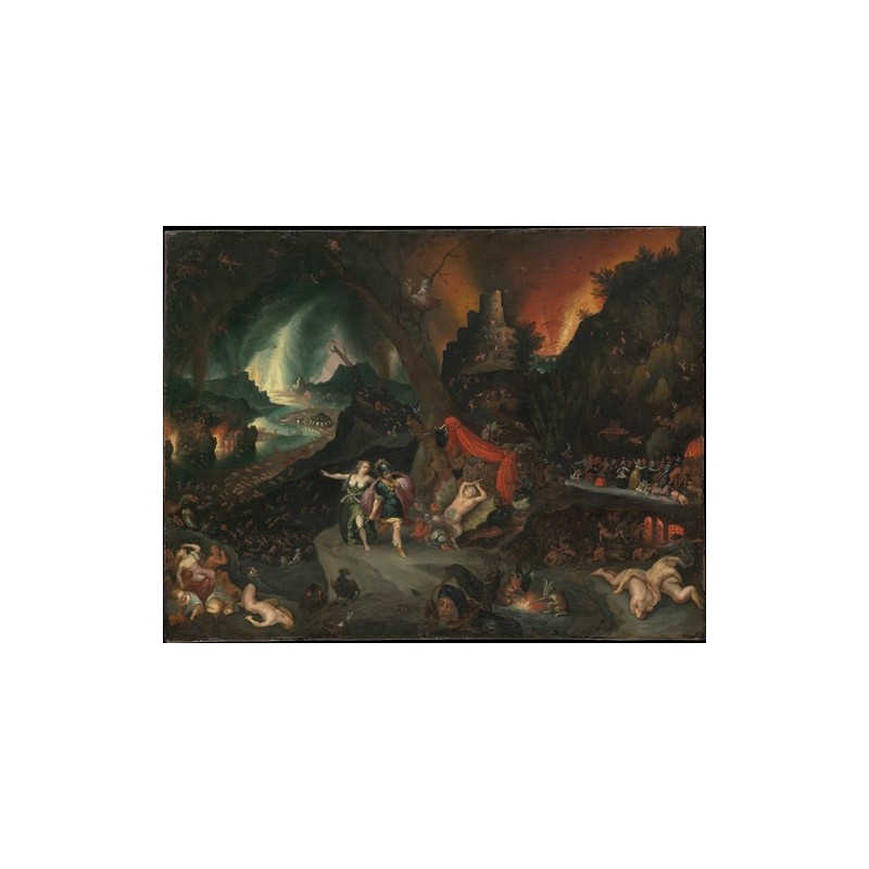  Obraz na płótnie 50x40cm Jan Brueghel the Younger Eneasz i Sybilla w Podziemiach