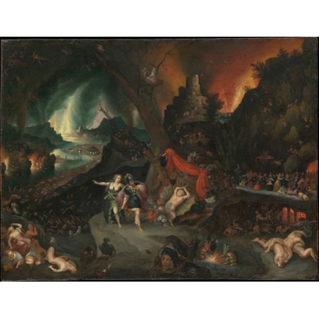  Obraz na płótnie 50x40cm Jan Brueghel the Younger Eneasz i Sybilla w Podziemiach