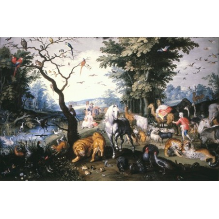  Obraz na płótnie 50x30cm Jan Brueghel the Younger Zwierzęta wchodzące do Arki Noego