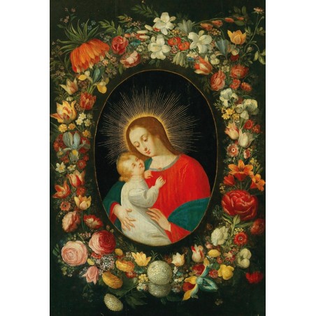  Obraz na płótnie 50x75cm Jan Brueghel the Younger Matka Boska z Dzieciątkiem