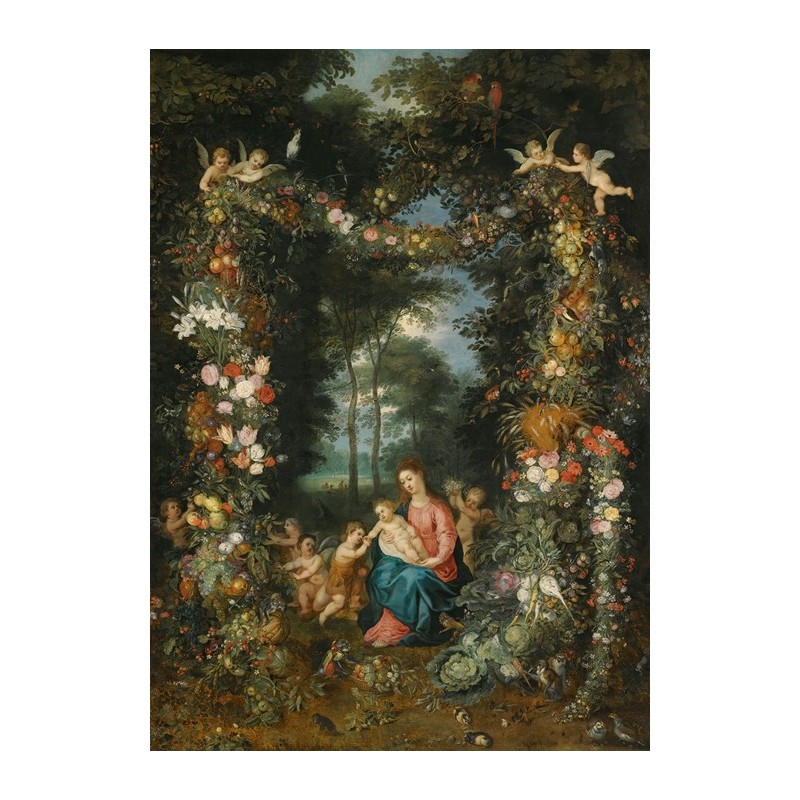  Obraz na płótnie 50x70cm Jan Brueghel the Younger Matka Boska z Dzieciątkiem