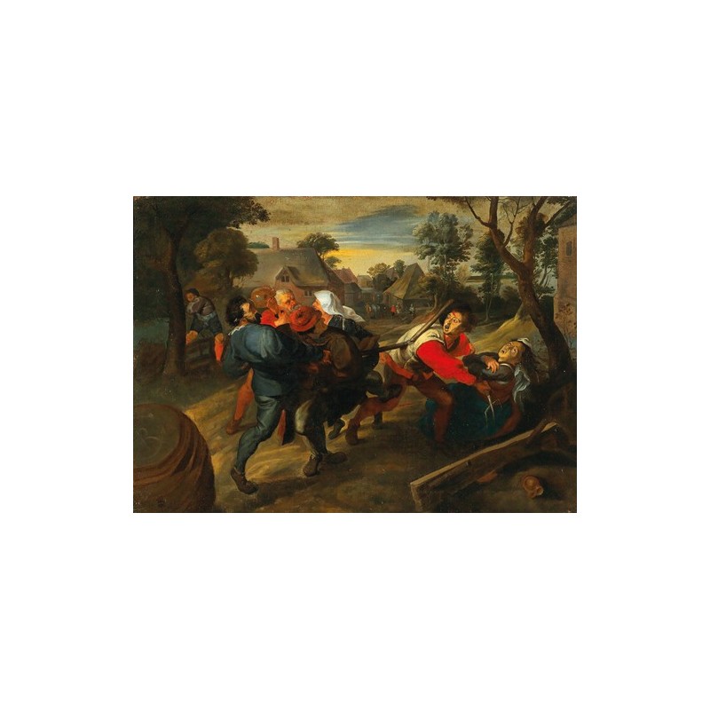  Obraz na płótnie 50x35cm Jan Brueghel the Younger Wiejska bójka