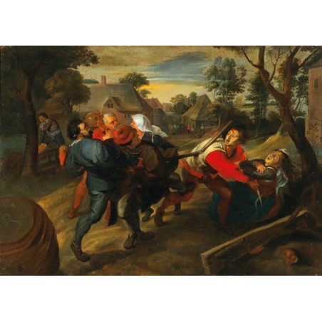  Obraz na płótnie 50x35cm Jan Brueghel the Younger Wiejska bójka