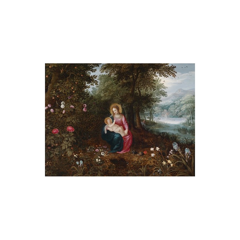 Obraz na płótnie 50x40cm Jan Brueghel the Younger Odpoczynek w czasie ucieczki do Egiptu