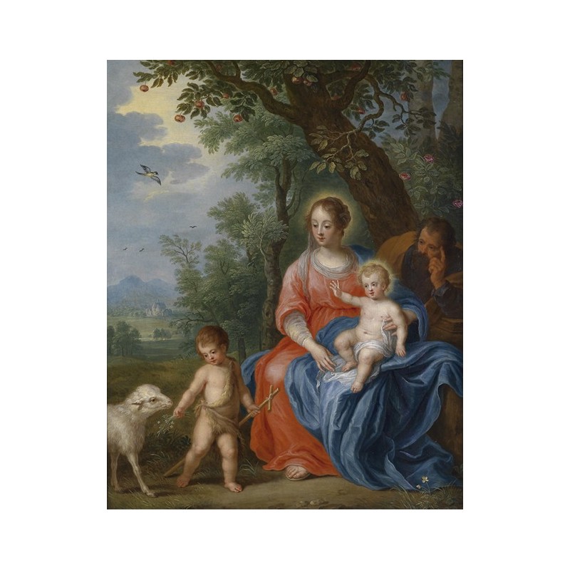  Obraz na płótnie 50x60cm Jan Brueghel the Younger Święta Rodzina ze św. Janem