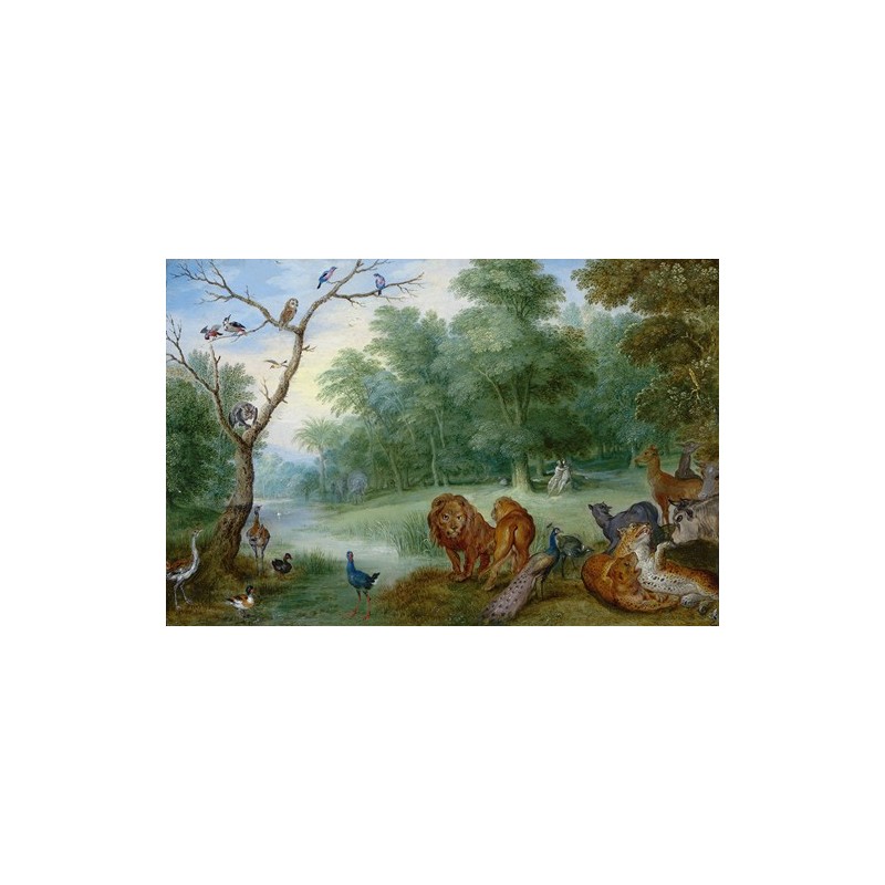  Obraz na płótnie 50x35cm Jan Brueghel the Younger Raj z upadkiem człowieka