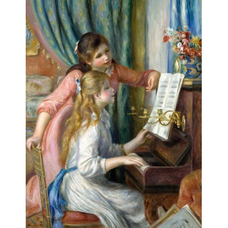  Obraz na płótnie 50x60cm Pierre-Auguste Renoir Dwie młode dziewczyny przy fortepianie