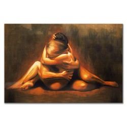  Obraz ręcznie malowany na płótnie 60x90cm obraz pary kochanków