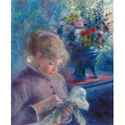  Obraz na płótnie 50x60cm Pierre-Auguste Renoir Młoda kobieta szyjąca