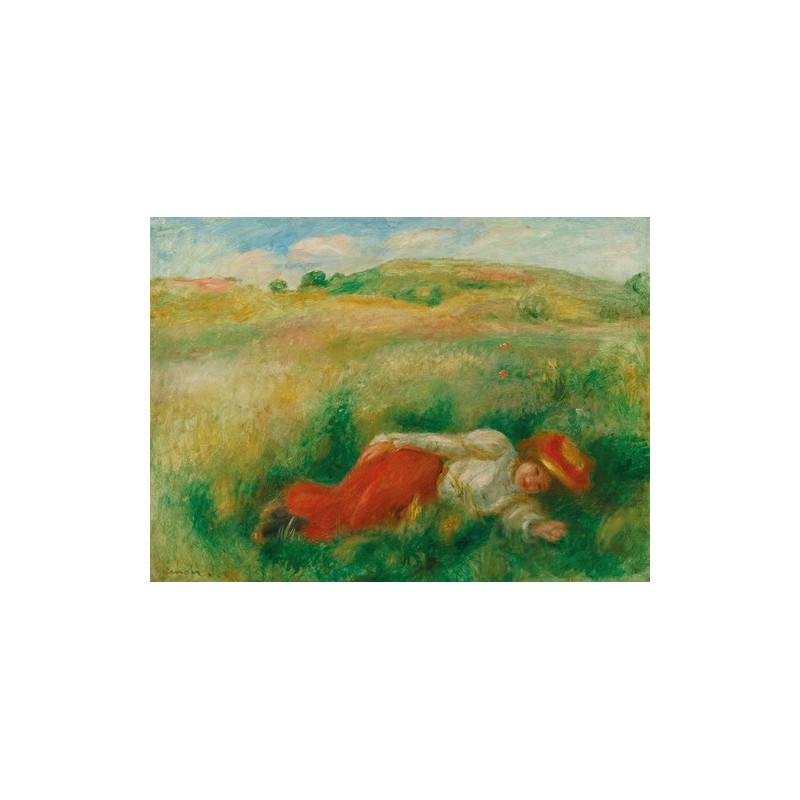  Obraz na płótnie 50x35cm Pierre-Auguste Renoir Kobieta leżąca na trawie