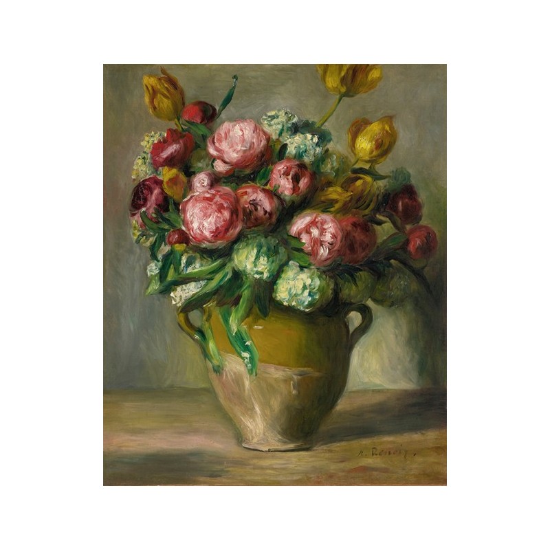  Obraz na płótnie 50x60cm Pierre-Auguste Renoir Wazon z piwoniami
