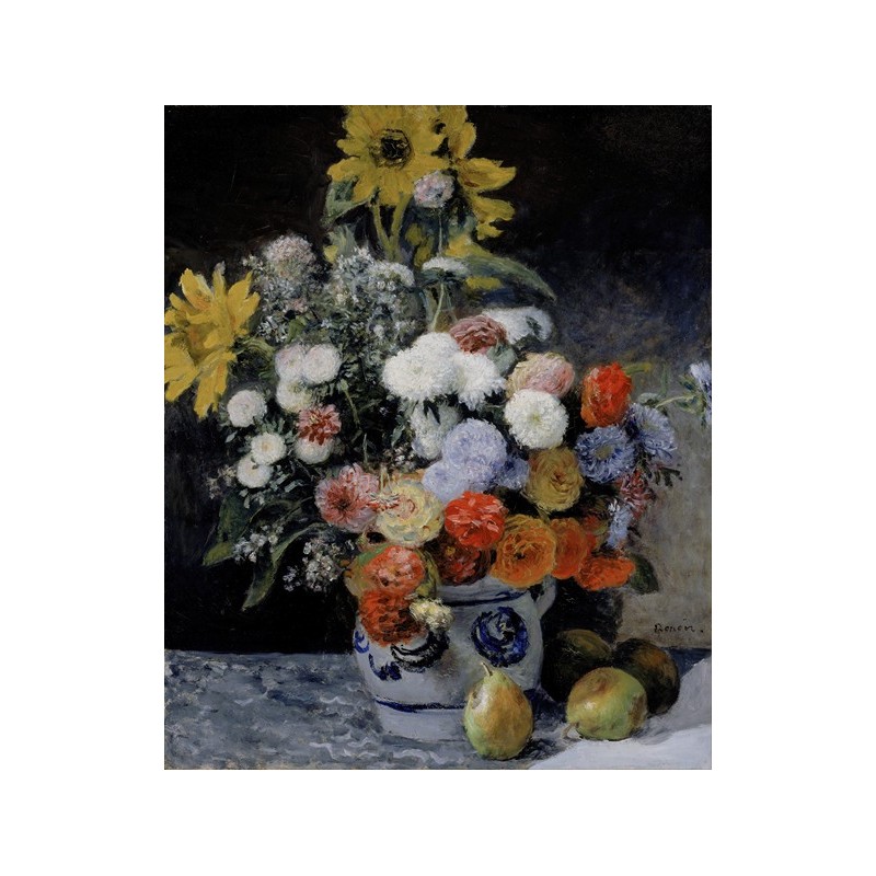  Obraz na płótnie 50x60cm Pierre-Auguste Renoir Mieszane kwiaty w glinianym dzbanie