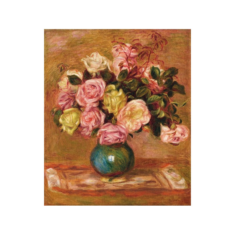  Obraz na płótnie 50x60cm Pierre-Auguste Renoir Bukiet róż w wazonie