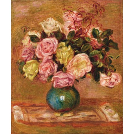  Obraz na płótnie 50x60cm Pierre-Auguste Renoir Bukiet róż w wazonie