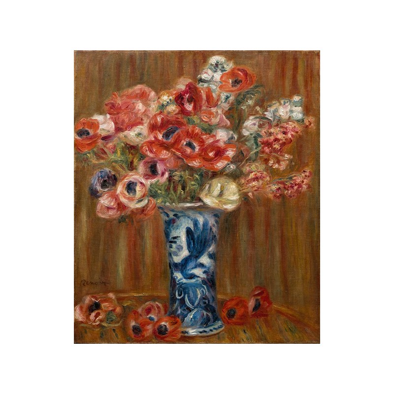  Obraz na płótnie 50x60cm Pierre-Auguste Renoir Zawilce w wazonie
