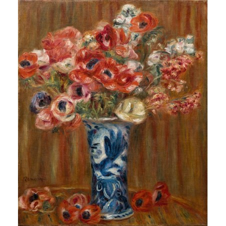  Obraz na płótnie 50x60cm Pierre-Auguste Renoir Zawilce w wazonie