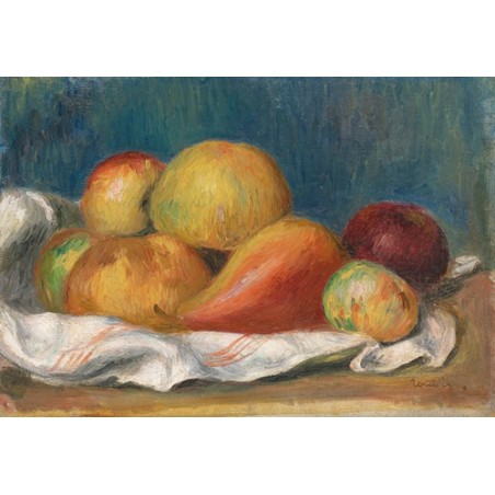  Obraz na płótnie 50x35cm Pierre-Auguste Renoir Martwa natura z jabłkami i gruszką