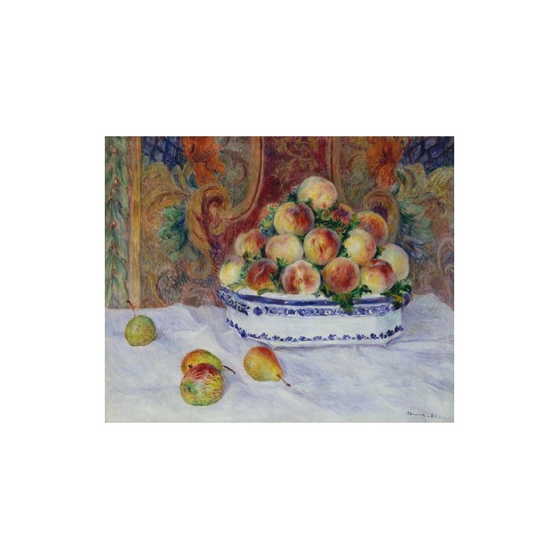  Obraz na płótnie 50x40cm Pierre-Auguste Renoir Martwa natura z brzoskwiniami i winogronami