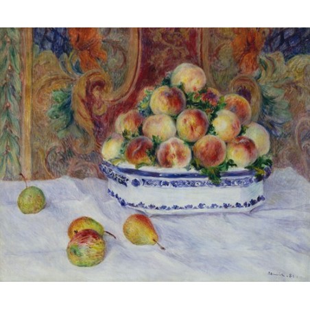  Obraz na płótnie 50x40cm Pierre-Auguste Renoir Martwa natura z brzoskwiniami i winogronami