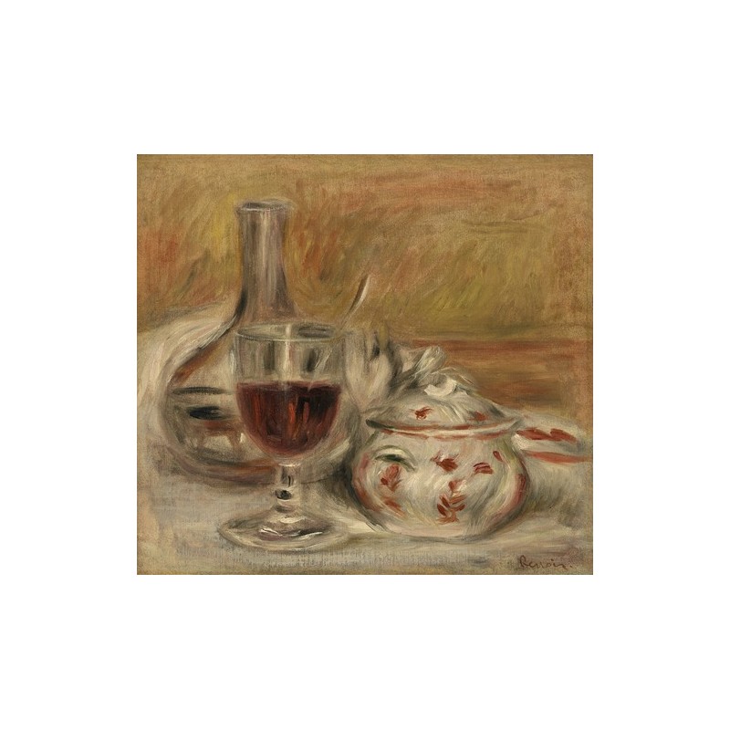  Obraz na płótnie 50x40cm Pierre-Auguste Renoir Karafka, kieliszek i cukiernica