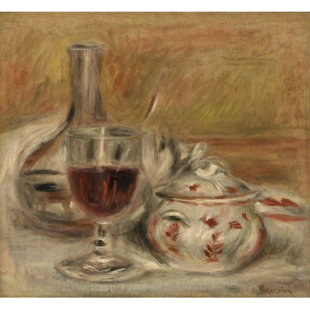  Obraz na płótnie 50x40cm Pierre-Auguste Renoir Karafka, kieliszek i cukiernica