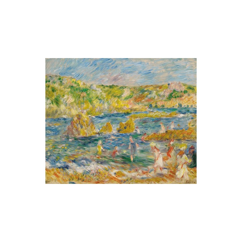  Obraz na płótnie 50x40cm Pierre-Auguste Renoir Plaża na Guernesey
