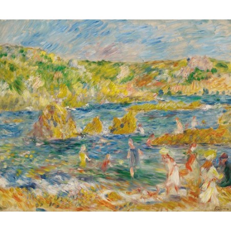  Obraz na płótnie 50x40cm Pierre-Auguste Renoir Plaża na Guernesey